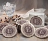 Monogram: E - Thirstystone Sandstone Coaster Set