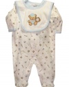 Little Me Layette Footie, Baseball, Ivory Multi