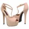 Steven by Steve Madden Women's Angels Open-Toe Pump,Blush Nubuck,9 M US