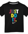 Spread the word. These tees from Nike bring their bold message to your little man.