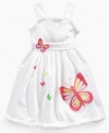 Her sweet style will emerge with this darling butterfly dress from Bonnie Jean.