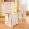 Sure Fit 139725236W_NTRL Duck Solid Dining Room Arms Chair Cover, Natural