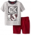 Calvin Klein Baby-boys Infant Stripe Tee With Short