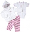 Kissy Kissy Ocean Amigos Terry 3 Piece Pant Set - Pink