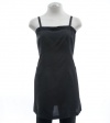 Eileen Fisher Black Lace Trim Silk Habutai Long Camisole Top Medium