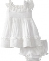 Sweet Heart Rose Baby-Girls Infant Lurex Clipdot Sundress, White, 24