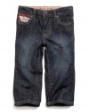 GUESS Kids Boys Toddler Five Pocket Jeans, DARK STONEWASH (24M)