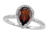 Genuine Garnet Ring by Effy Collection® in 14 kt White Gold Size 6.5