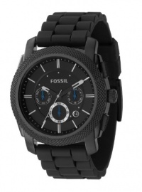 Fossil FS4487 Mens Black Dial Black silicone Watch