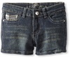 Almost Famous Girls 7-16 Mixed Stone Denim Short, Dark Tint Wash, 7