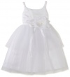 Us Angels Girls 2-6x Toddler Ballerina Inspired Dress, White, 3T