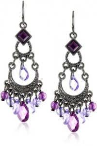 1928 Jewelry Purple Chandelier Earrings