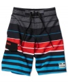 Whether he's a champion swimmer or a doggie paddler, he'll look like a pro in these Quiksliver boardshorts.