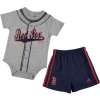 MLB Infant Boston Red Sox Jersey Short Set (Heather Grey, 12mos)