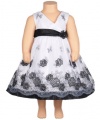 Princess Faith Atlantica Dress with Diaper Cover (Sizes 12M - 24M) - black/white, 18 months