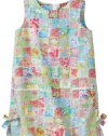 Lilly Pulitzer Girls 2-6x Little Lilly Shift Classic Printed Dress, Multi Mini Lillys State Of Mind Patch, 3