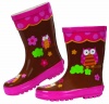 Stephen Joseph Girls 2-6x Girl's Rain Boot, Owl, 9