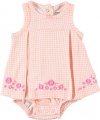 Carters Gingham Pink Floral Sunsuit PINK 6 Mo