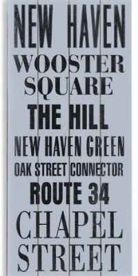 New Haven 14x32 Artistic Planked Wood Sign by Cory Steffen