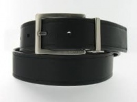 MICHAEL KORS Men's Reversible Dress Belt SIZE 42; Black and Brown with Brushed Silver Hardware