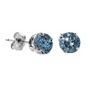 1/2 CT Blue Diamond Stud Earrings 14k Gold (I1-I2 Clarity)