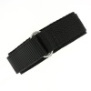 Watch Band Nylon One Piece Wrap Sport Strap Black Adjustable Velcro 20 millimeter