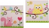 Kids Line Dena Happi Tree 2 Piece Canvas Wall Art, Pink