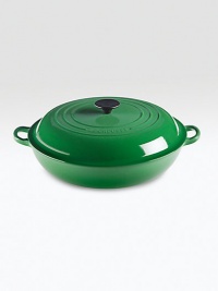 Crafted from heavy stoneware, Le Creuset cookware is the ultimate ingredient for chefs and home cooks worldwide. With its recessed-edge lid, this enameled cast iron oven masters slow cooking, evenly distributing and retaining heat.