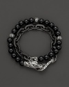 John Hardy Men's Naga Double Wrap Bracelet with Black Onyx