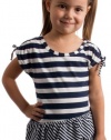 Roxy Kids Girls 2-6X Moon Beam Shirt, Open Ocean Stripe, Medium