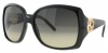 Gucci Women's 3503/S Rectangle Sunglasses,Shiny Black Frame/Grey Green Grad Lens,One Size