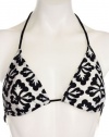 Shoshanna Fleur De Lis B&W Triangle Bikini Top