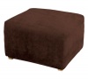 Sure Fit Stretch Pique Ottoman Slipcover, 1-Piece, Chocolate