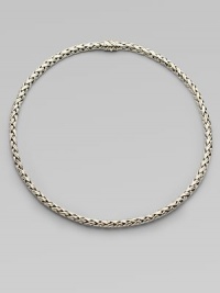 From the Classic Chain Collection. An elegantly woven chain of sterling silver.Sterling silver Length, about 20 Pusher Clasp Imported