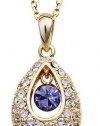 Swarovski Crystal Princess Teardrop Pendant Necklace 19-CN9038P