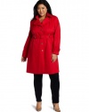 Calvin Klein Women's Plus-Size Tomato Trench