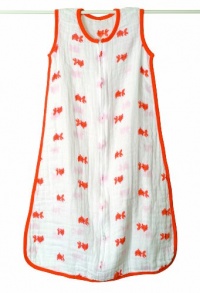 aden + anais Slumber Muslin Sleeping Bag Single Layer, Mod About Baby - Fish, Large