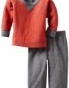 Splendid Littles Baby-Boys Newborn Double Faced Thermal Crew Set, Fireside, 6-12