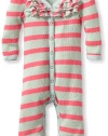 Splendid Littles Baby-Girls Newborn Pop Thermal Playsuit, Julep/Neon Pink, 6-12