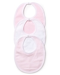 Bundled in a chic logo bag, this adorable bib set makes dinnertime a more stylish affair.