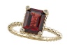 Genuine Garnet Ring by Effy Collection® in 14 kt Yellow Gold Size 7.5