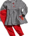 GUESS Kids Girls Toddler Striped Tunic and Leggings Set, STRIPE (18M)