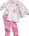 GUESS Kids Girls Baby Girl Print Jacket, Tee and Leggings, PRINT (3/6M)