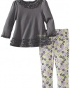 Calvin Klein Baby-girls Infant Tunic with Printed Leggings, Assorted, 24 Months