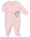 She'll stop monkeying around once in this cozy footed sleeper by Carter's.