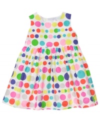 Colorful personality. Show off her bright spirit in this fun polka-dot dress from Carter's.