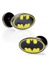 Celebrate one of the most popular comic heroes in history. The Batman Cufflinks showcase the iconic black and yellow logo of the Caped Crusader in bold enamel on a gun metal setting.