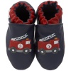 Robeez Soft Soles Fire Engine Slip On (Infant/Toddler/Little Kid),Navy,6-12 Months (2.5-4 M US Infant)