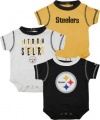 Pittsburgh Steelers NFL Infant 3 Pack Creeper Set