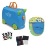 Melissa and Doug Terrence Blue Trunki Ride On Luggage with Matching SaddleBag and Sticker Sets